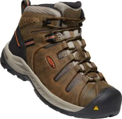 'Keen Utility' Men's Flint II Mid EH Soft Toe - Cascade Brown / Burnt Ochre -Shoes Series Shop 1023242 3Q large 1024x1024@2x