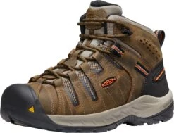 'Keen Utility' Men's Flint II Mid EH Soft Toe - Cascade Brown / Burnt Ochre -Shoes Series Shop 1023242 F3Q large 1024x1024@2x