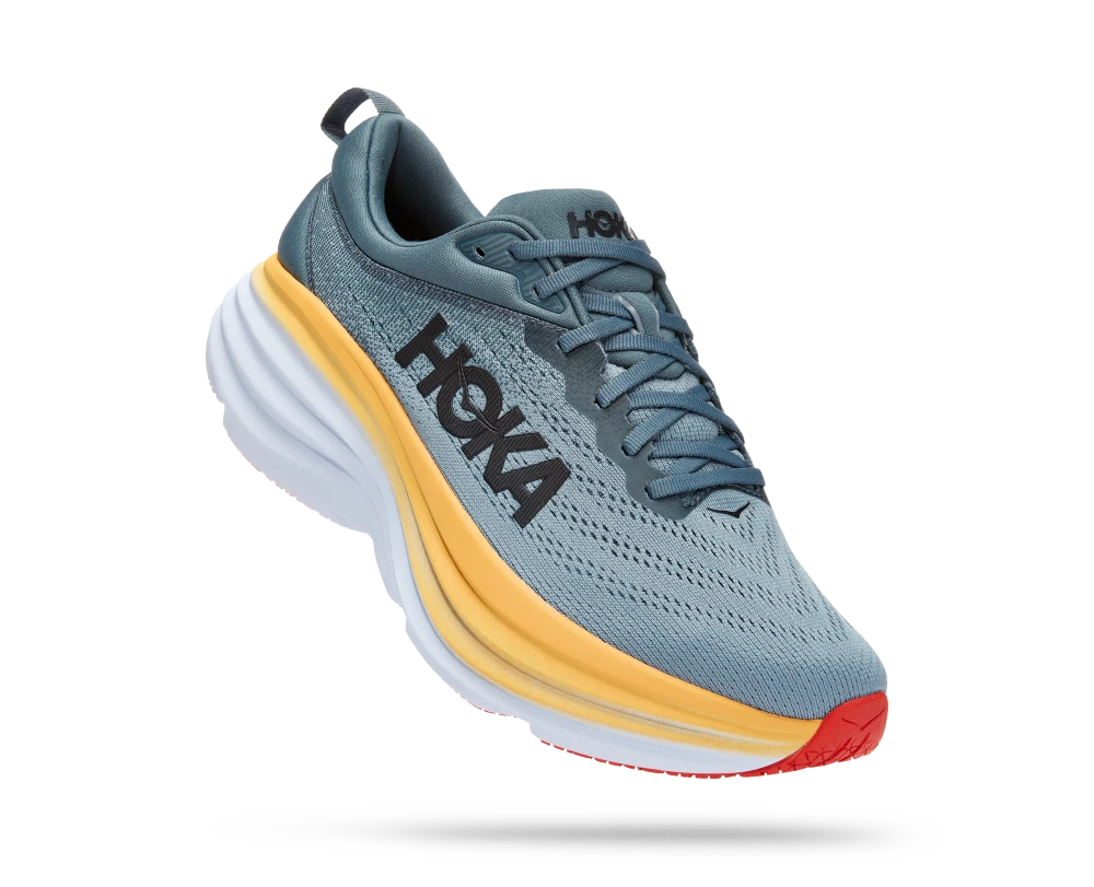 'HOKA' Men's Bondi 8 - Goblin Blue / Mountain Spring (Wide) 3 'HOKA' Men's Bondi 8 - Goblin Blue / Mountain Spring (Wide)