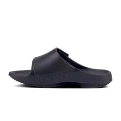 'OOFOS' Unisex OOahh Sport Flex Sandal - Black Matte -Shoes Series Shop 1550BLKMATTE shot4 1024x1024@2x