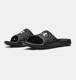 'Under Armour' Men's Locker IV Slide Sandal - Black / Black / White 10 'Under Armour' Men's Locker IV Slide Sandal - Black / Black / White -Shoes Series Shop 3023758 001 PAIR 1024x1024@2x
