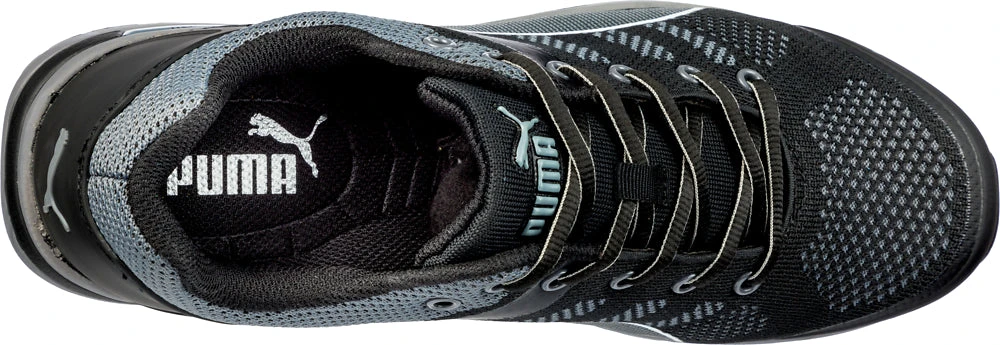 'Puma' Men's Elevate Knit ESD Comp Toe - Black / Gray / White 6 'Puma' Men's Elevate Knit ESD Comp Toe - Black / Gray / White - Image 4