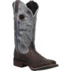 'Laredo' Men's 13" Taylor Western Square Toe - Chocolate / Blue -Shoes Series Shop 7916 1 2 1024x1024@2x