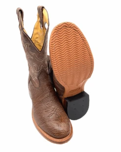 'Boulet' Men's 12" Roper Western Round Toe - Shoulder Noce Taurus / Organza Brown -Shoes Series Shop 82095 1024x1024@2x