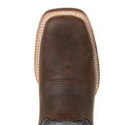 'Durango' Men's 12" Rebel Pro™ Denim Blue Western Square Toe - Brown / Denim -Shoes Series Shop DDB0216 birdseye 1024x1024@2x