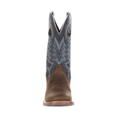'Durango' Men's 12" Rebel Pro™ Denim Blue Western Square Toe - Brown / Denim -Shoes Series Shop DDB0216 front 1024x1024@2x