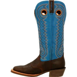 'Durango' Men's 15" Rebel Pro Western Saddle Boot - Chestnut / Brilliant Blue -Shoes Series Shop DDB0337 instep profile 1024x1024@2x