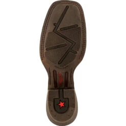 'Durango' Men's 15" Rebel Pro Western Saddle Boot - Chestnut / Brilliant Blue -Shoes Series Shop DDB0337 outsole 1024x1024@2x