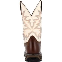 'Durango' Men's 11" WorkHorse™ Western Steel Toe - Chocoloate / Bone 13 'Durango' Men's 11" WorkHorse™ Western Steel Toe - Chocoloate / Bone -Shoes Series Shop DDB0426 back 1024x1024@2x