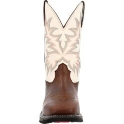 'Durango' Men's 11" WorkHorse™ Western Steel Toe - Chocoloate / Bone 12 'Durango' Men's 11" WorkHorse™ Western Steel Toe - Chocoloate / Bone -Shoes Series Shop DDB0426 front 1024x1024@2x