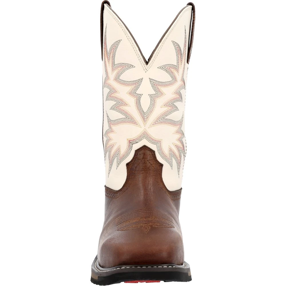 'Durango' Men's 11" WorkHorse™ Western Steel Toe - Chocoloate / Bone 6 'Durango' Men's 11" WorkHorse™ Western Steel Toe - Chocoloate / Bone - Image 4