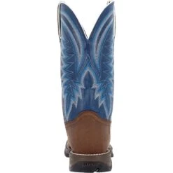 'Durango' Men's 12" Rebel Western Square Toe - Saddle Brown / Denim Blue 12 'Durango' Men's 12" Rebel Western Square Toe - Saddle Brown / Denim Blue -Shoes Series Shop DDB0429 back 1024x1024@2x