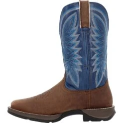 'Durango' Men's 12" Rebel Western Square Toe - Saddle Brown / Denim Blue 13 'Durango' Men's 12" Rebel Western Square Toe - Saddle Brown / Denim Blue -Shoes Series Shop DDB0429 instep profile 1024x1024@2x