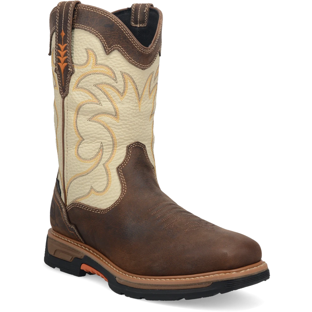 'Dan Post' Men's 11" Storm Tide EH WP Western Square Toe - Bone / Brown 4 'Dan Post' Men's 11" Storm Tide EH WP Western Square Toe - Bone / Brown - Image 2