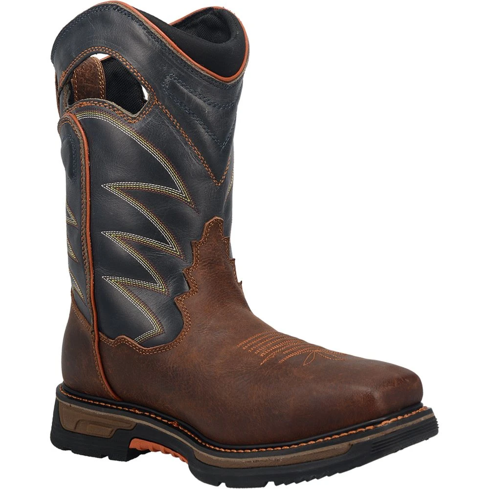 'Dan Post' Men's 11" Thunderhead EH WP Western Square Toe - Brown / Black 4 'Dan Post' Men's 11" Thunderhead EH WP Western Square Toe - Brown / Black - Image 2