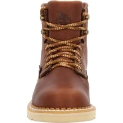 'Georgia Boot' Men's 6" Wedge Moc Toe EH Soft Toe - Brown -Shoes Series Shop GB00356 front 1024x1024@2x
