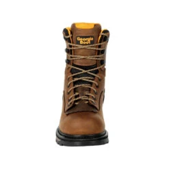 'Georgia Boot' Men's 8" Carbo-Tec LTX EH WP Comp Toe - Brown / Black -Shoes Series Shop GB00477 front 1024x1024@2x