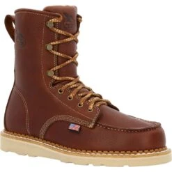 'Georgia Boot' Men's 8" Wedge Moc Toe EH Soft Toe - Brown 14 'Georgia Boot' Men's 8" Wedge Moc Toe EH Soft Toe - Brown -Shoes Series Shop GB00480 1024x1024@2x