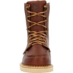 'Georgia Boot' Men's 8" Wedge Moc Toe EH Soft Toe - Brown 12 'Georgia Boot' Men's 8" Wedge Moc Toe EH Soft Toe - Brown -Shoes Series Shop GB00480 front 1024x1024@2x