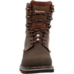 'Georgia Boot' Men's 8" AMP LT Poser EH Wedge Soft Toe - Brown 11 'Georgia Boot' Men's 8" AMP LT Poser EH Wedge Soft Toe - Brown -Shoes Series Shop GB00520 front 1024x1024@2x