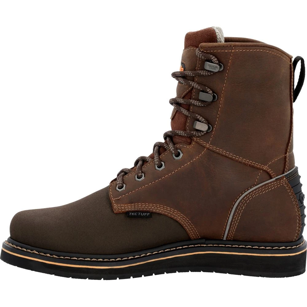 'Georgia Boot' Men's 8" AMP LT Poser EH Wedge Soft Toe - Brown 8 'Georgia Boot' Men's 8" AMP LT Poser EH Wedge Soft Toe - Brown - Image 6