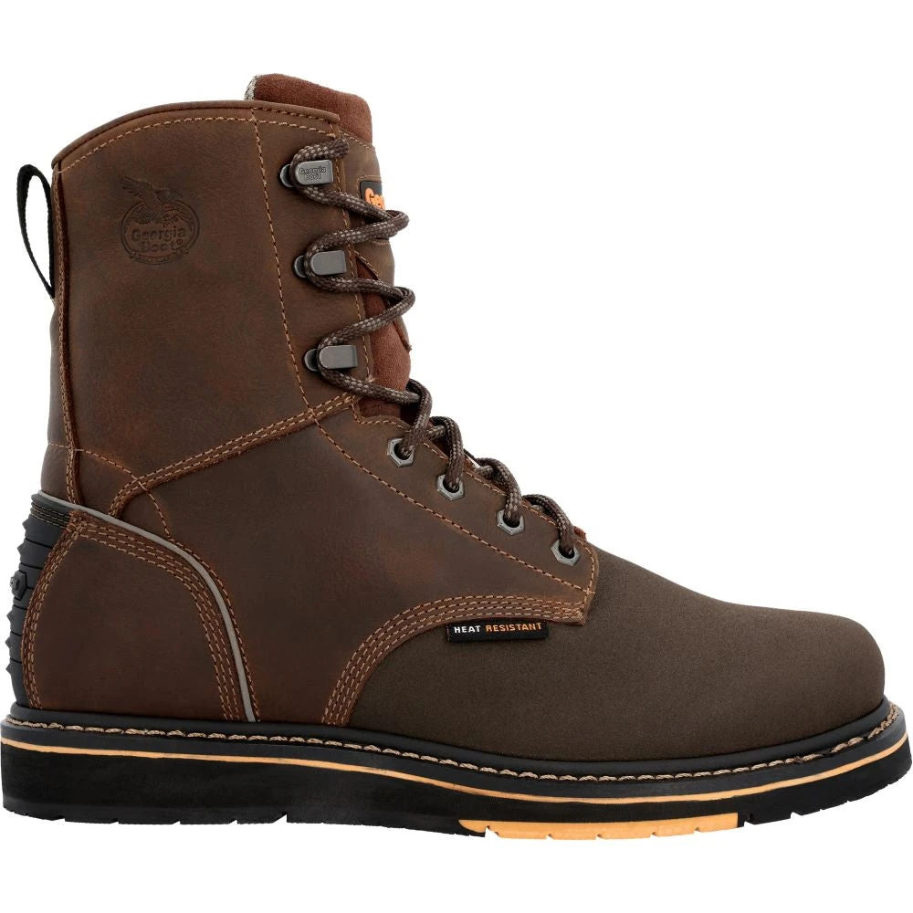 'Georgia Boot' Men's 8" AMP LT Poser EH Wedge Soft Toe - Brown 3 'Georgia Boot' Men's 8" AMP LT Poser EH Wedge Soft Toe - Brown