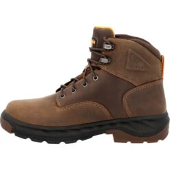'Georgia Boot' Men's 6" Over Time EH WP Alloy Toe - Brown -Shoes Series Shop GB00522 instep profile 1024x1024@2x
