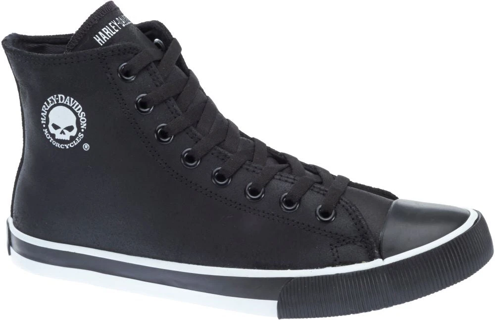 'Harley Davidson' Men's Baxter Hi-Top W/Skull - Black 8 'Harley Davidson' Men's Baxter Hi-Top W/Skull - Black - Image 6