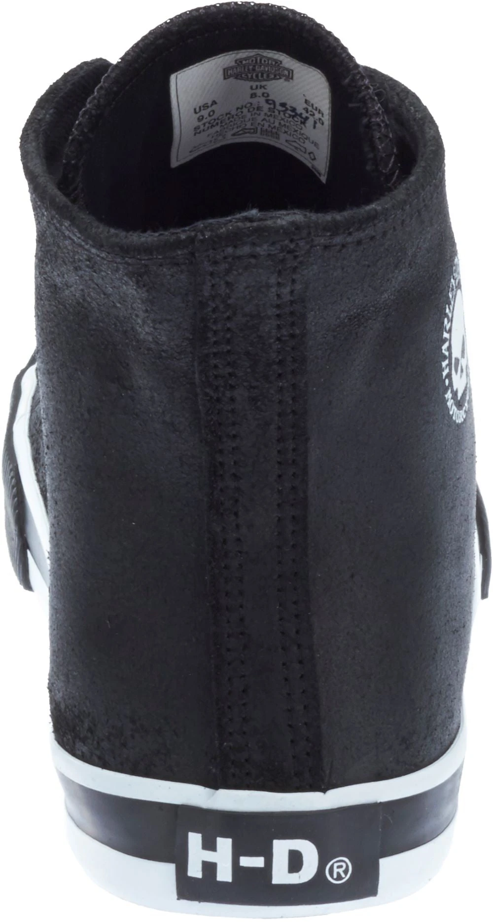'Harley Davidson' Men's Baxter Hi-Top W/Skull - Black 7 'Harley Davidson' Men's Baxter Hi-Top W/Skull - Black - Image 5