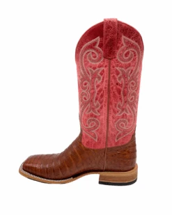 'Anderson Bean' Men's 13" HorsePower Top Hand Western Square Toe - Brandy Caiman Belly / Red Sinsation -Shoes Series Shop HP80032 1024x1024@2x