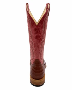'Anderson Bean' Men's 13" HorsePower Top Hand Western Square Toe - Brandy Caiman Belly / Red Sinsation -Shoes Series Shop HP80035 1024x1024@2x