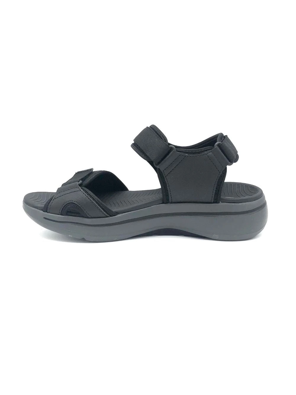 'Skechers' Men's GOwalk Arch Fit Sandal - Black / Charcoal 7 'Skechers' Men's GOwalk Arch Fit Sandal - Black / Charcoal - Image 5
