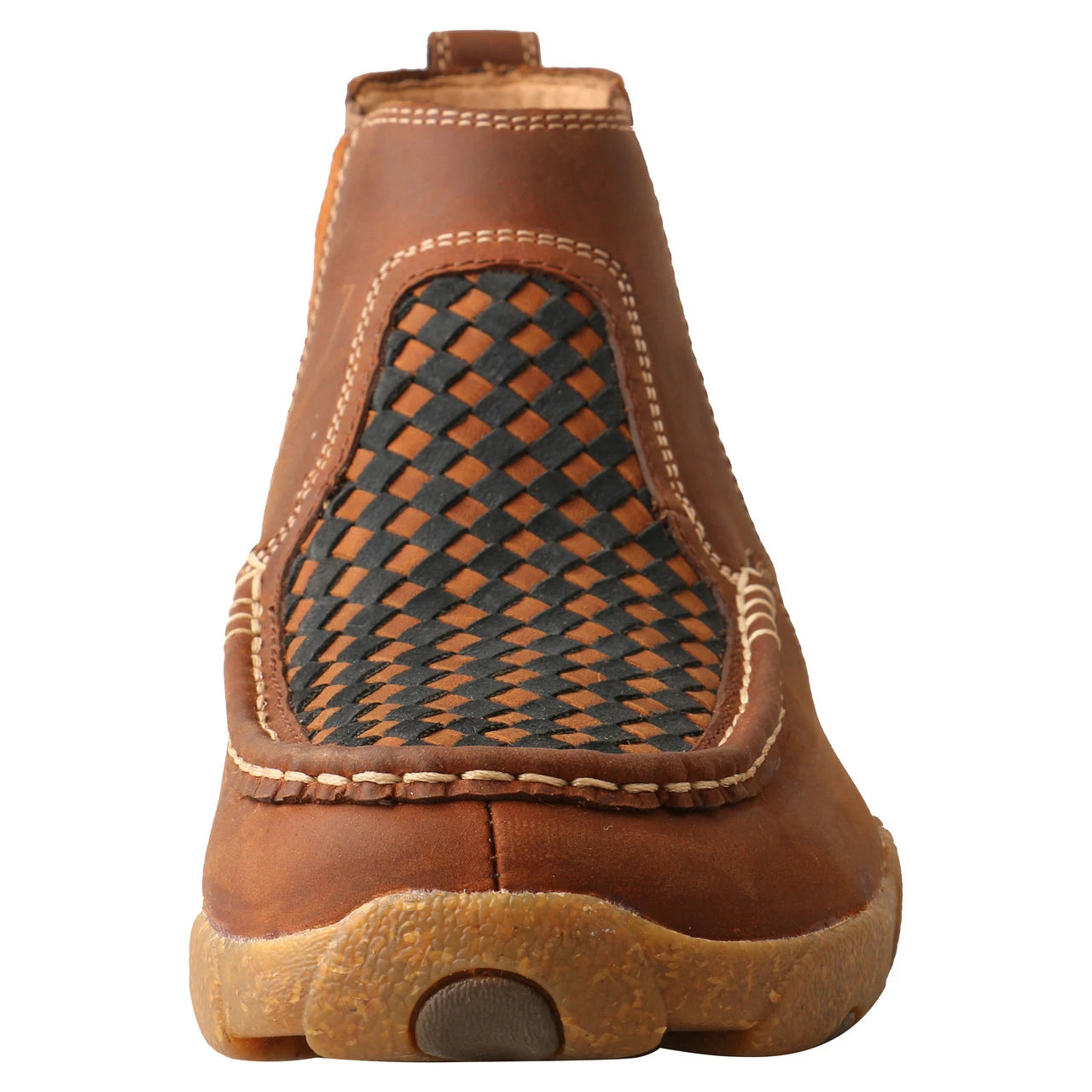 'Twisted X' Men's 4" Chelsea Basket Weave Driving Moc - Oiled Saddle 4 'Twisted X' Men's 4" Chelsea Basket Weave Driving Moc - Oiled Saddle - Image 2