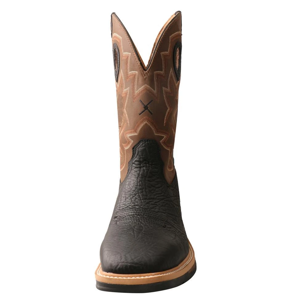 'Twisted X' Men's 12" Lite Western Work EH WP Steel Toe - Black / Brown 6 'Twisted X' Men's 12" Lite Western Work EH WP Steel Toe - Black / Brown - Image 4