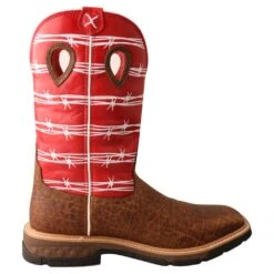 'Twisted X' Men's 12" Western Work Square Toe - Distressed Saddle / Ruby Red -Shoes Series Shop MXB0008 RT 4800x4800 7f5b7696 ad70 4c16 8bf6 4cf29c4d1139 1024x1024@2x