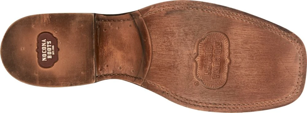 'Nocona' Men's 11" Henry Western Square Toe - Antiqued Brown Cowhide / Vintage Stone 5 'Nocona' Men's 11" Henry Western Square Toe - Antiqued Brown Cowhide / Vintage Stone - Image 3