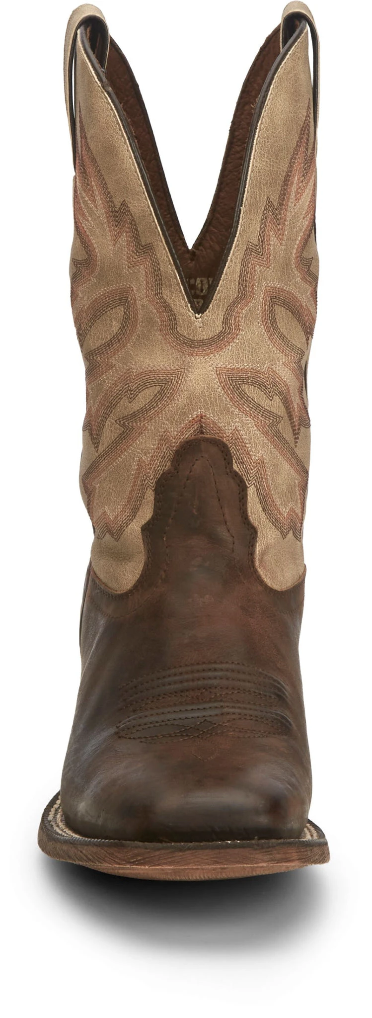 'Nocona' Men's 11" Henry Western Square Toe - Antiqued Brown Cowhide / Vintage Stone 6 'Nocona' Men's 11" Henry Western Square Toe - Antiqued Brown Cowhide / Vintage Stone - Image 4