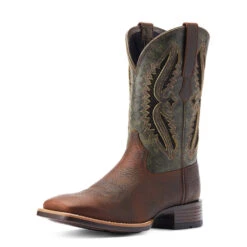 'Ariat' Men's 11" Rowder VentTEK 360° Western Square Toe - Rust / Forest Green -Shoes Series Shop S23 MNS WEST 10044478 3 4 front 1024x1024@2x