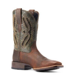 'Ariat' Men's 11" Rowder VentTEK 360° Western Square Toe - Rust / Forest Green -Shoes Series Shop S23 MNS WEST 10044478 medial 1024x1024@2x