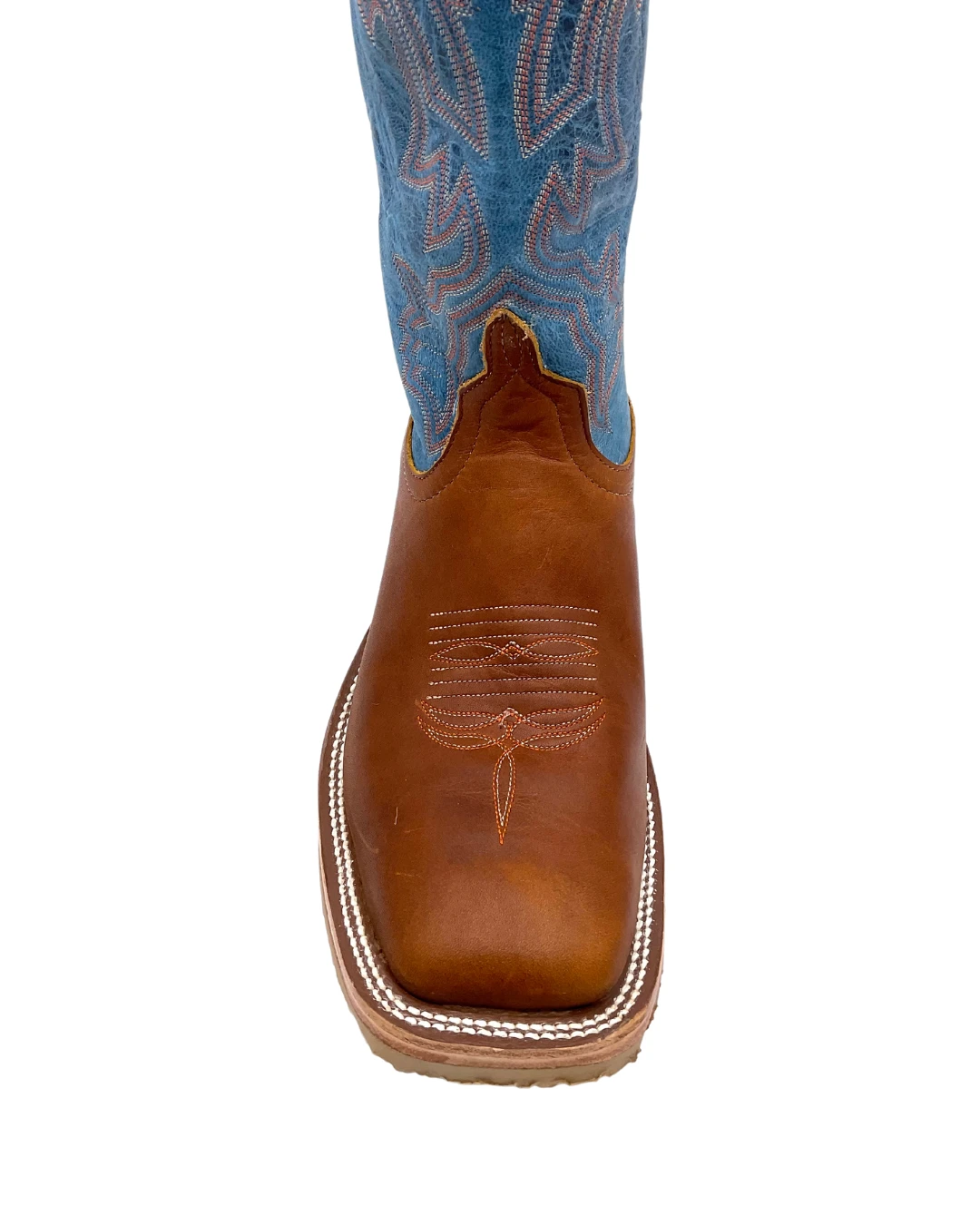 'Anderson Bean' Men's 13" Briar Mad Dog Western Square Toe - Brown / Blue 4 'Anderson Bean' Men's 13" Briar Mad Dog Western Square Toe - Brown / Blue - Image 2