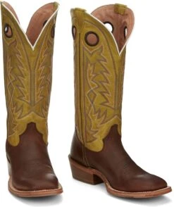 'Tony Lama' Men's 15" Fairview Buckaroo Western Square Toe - Brown / Moss Green 18 'Tony Lama' Men's 15" Fairview Buckaroo Western Square Toe - Brown / Moss Green -Shoes Series Shop TNL 002 SA2001 1024x1024@2x
