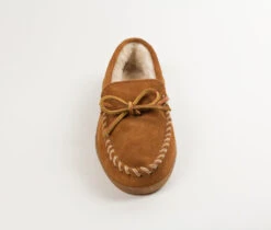 'Minnetonka' Men's Pile Lined Hardsole Moc Slipper - Brown -Shoes Series Shop mens slippers pile hardsole brown 3902 01 1024x1024@2x