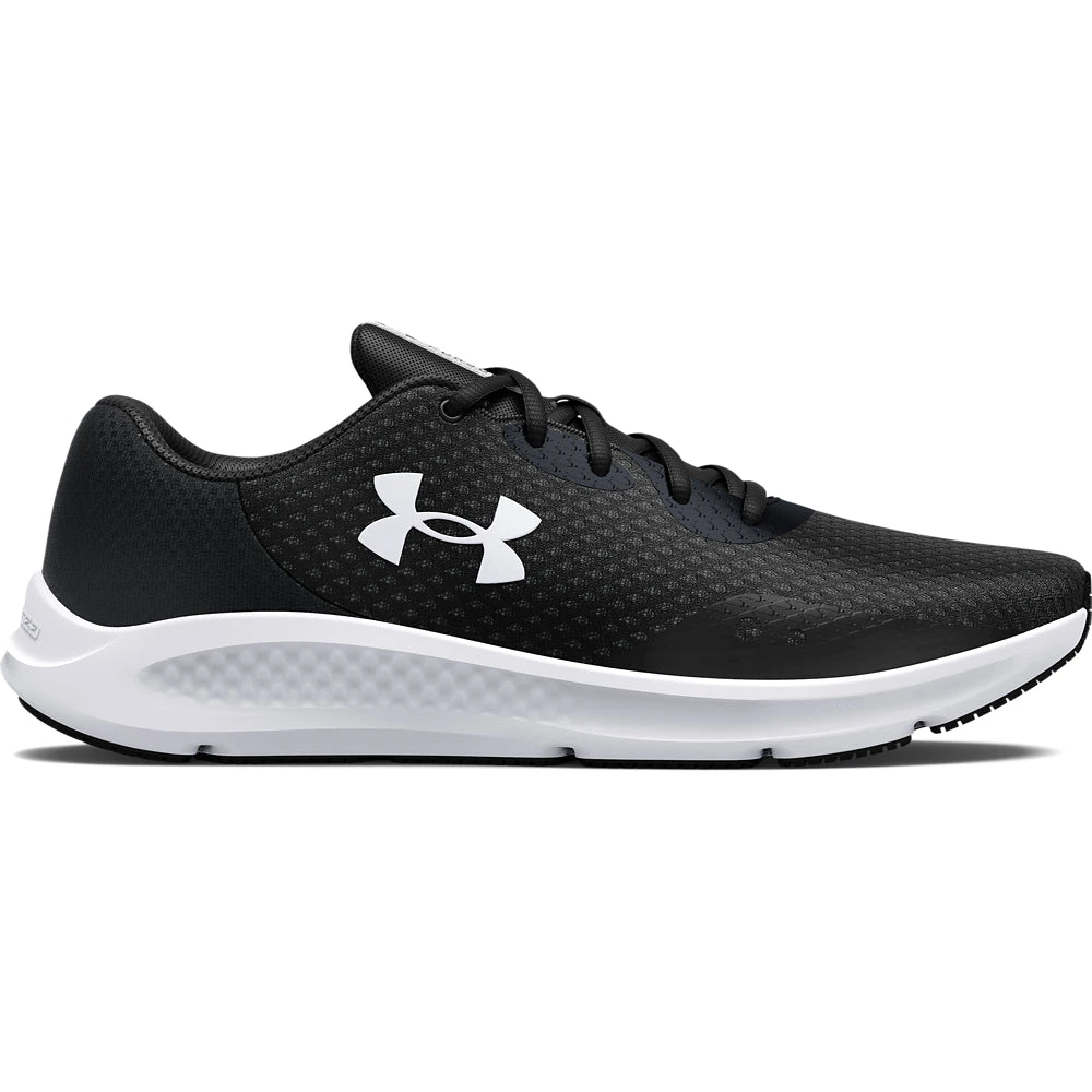 'Under Armour' Men's Charged Pursuit 3 - Black / White 3 'Under Armour' Men's Charged Pursuit 3 - Black / White